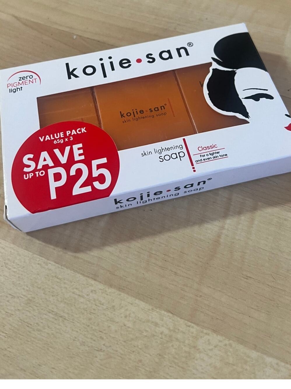 Kojie San Skin Lightening Kojic Acid Soap 3 Pack 65g Unisex Value Set Classic